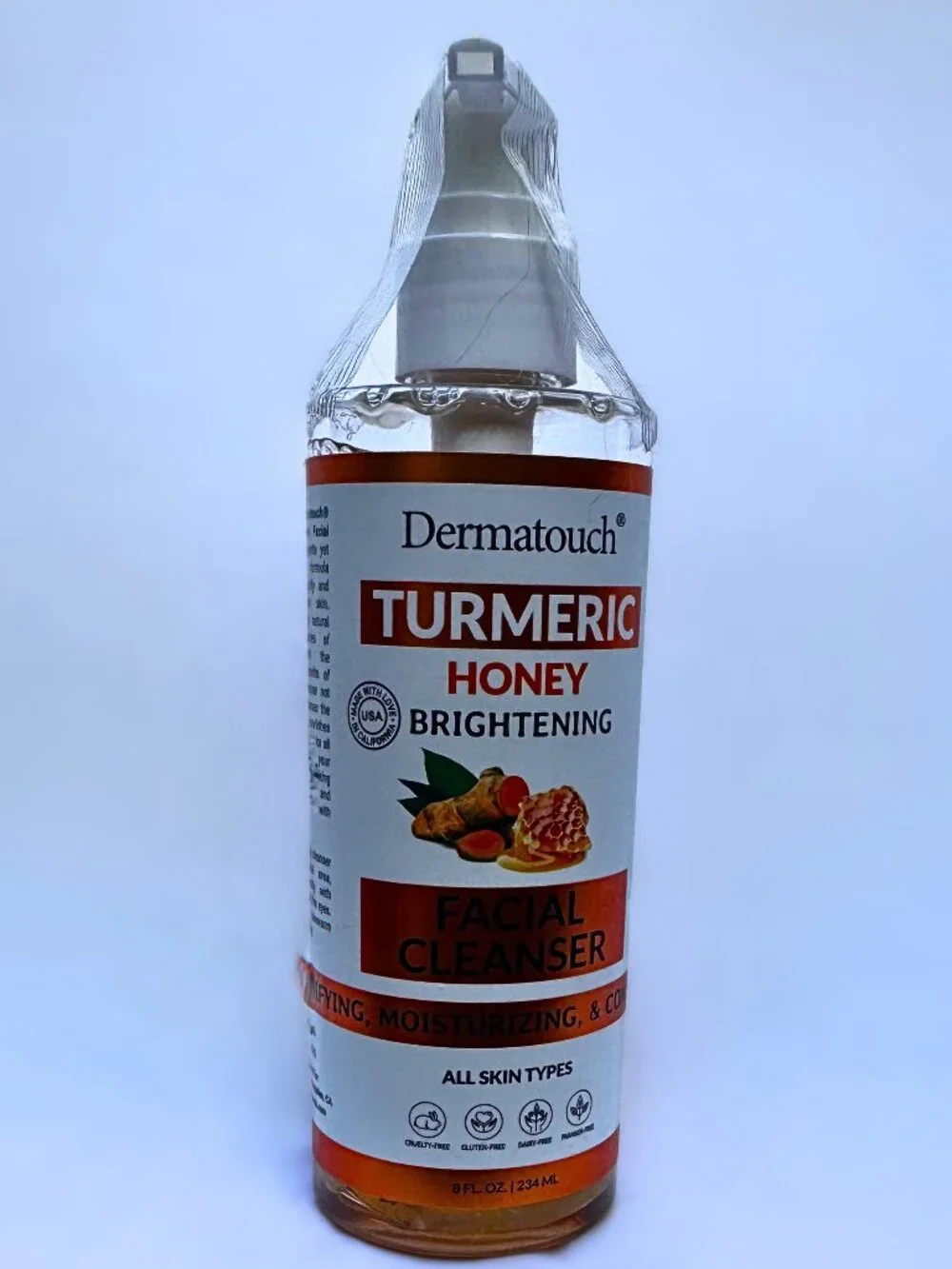 Turmeric Honey Brightening Facial Cleanser by Dermatouch Purifying, Moisturizing